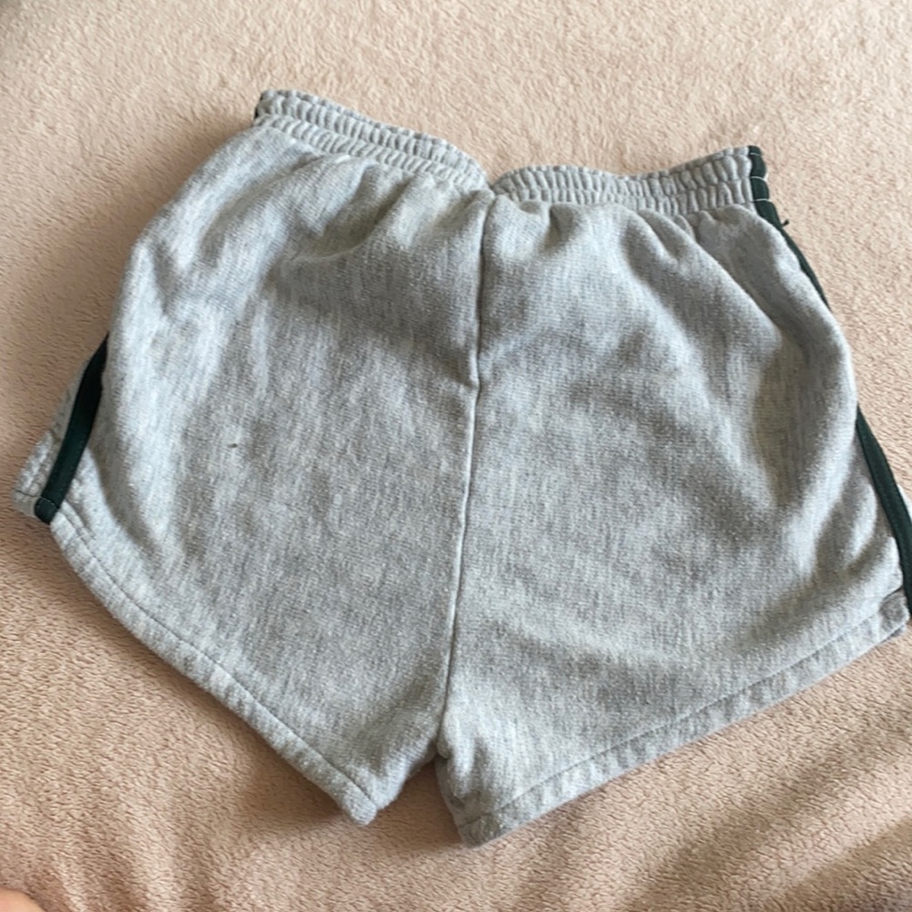 Grey and Green Booty Gym Shorts - Picture 2 of 3
